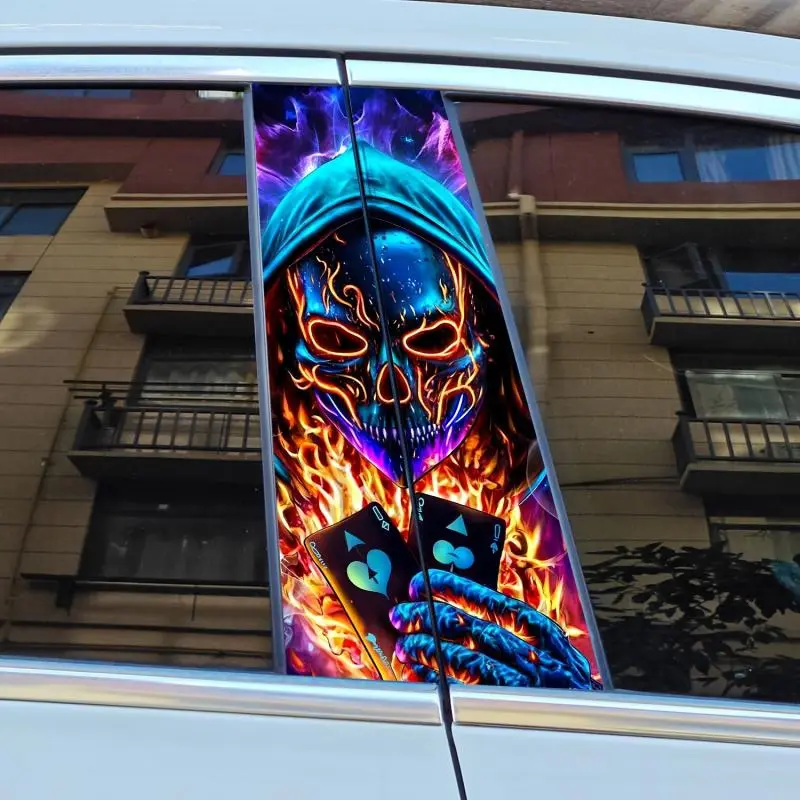 Car Sticker, Waterproof Vinyl B-pillar Cover Sticker, Self Adhesive Car Decal, Creative Car Decorative Stickers