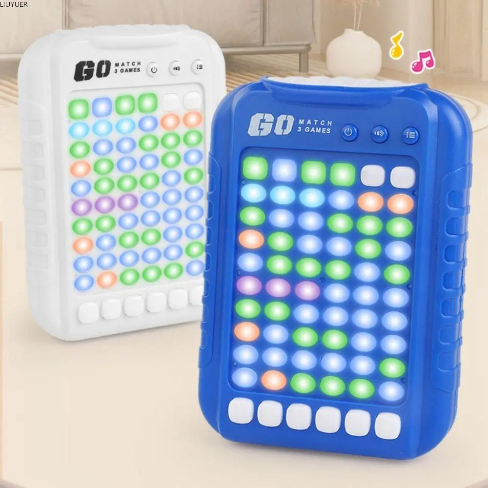 LIUYUER Portable Travel Game Plastics Handheld Electronic Games Puzzle Toy Interactive Console Training Machine Montessori Education Electronic Matching Board Game Children Girls Boys