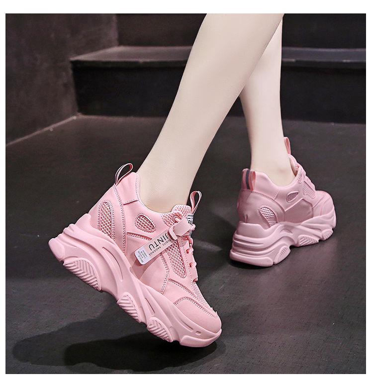 Product Introduction of Giày Lưới Thoáng Khí Cho Nữ, Giày Thể Thao Mới, Dad Shoes Đế, Giày Trắng Thường Ngày Đế Tăng Chiều Cao Mùa Lò Xo 2023 5