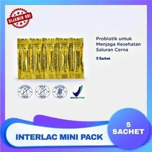 Interlac Probiotik Mini Pack 5 Sachet - Menjaga Kesehatan Saluran Pencernaan Anak