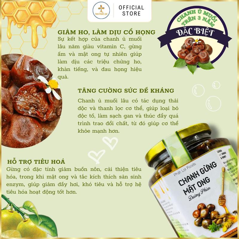 [140 Gram] CHANH GỪNG MẬT ONG ĐƯỜNG PHÈN - PHAT LOI FOODS - KHÔNG CHẤT BẢO QUẢN 2