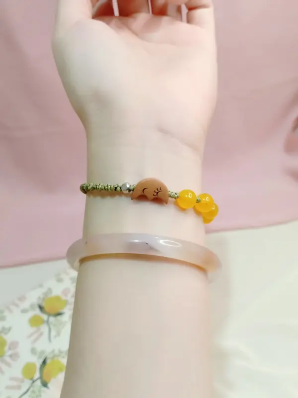 Gelang Tangan Wanita Perfect Fashion Natural Stone Charm Ag13 bahan batu PaprikPremium 0