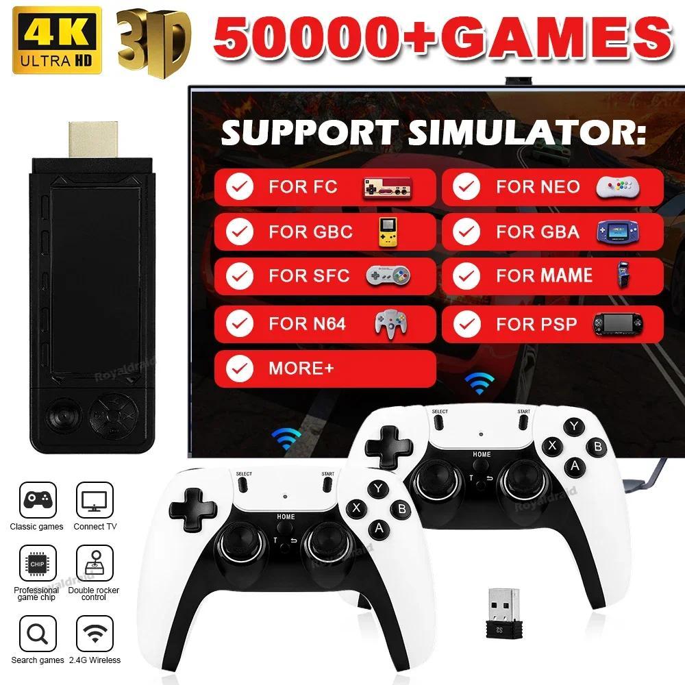 128G 256G X9 PRO GameStick 4KHD TV Video Game Consol 3D Games For PSP/PS1/N64/NDS 40+Simulators Retro Games Dual 2.4G Controller - Image 3