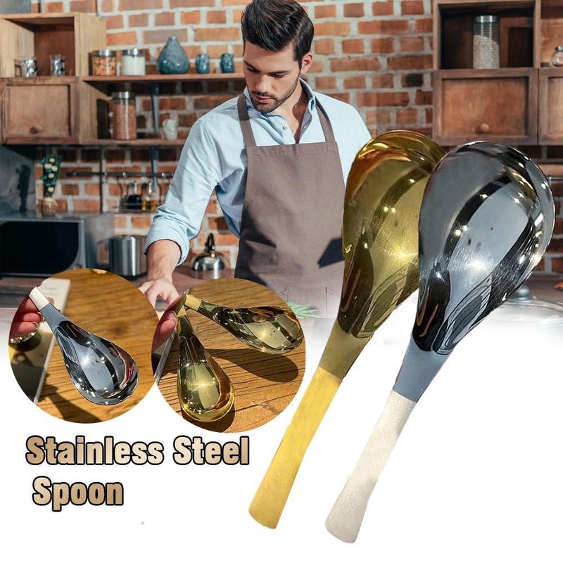 Product Introduction of New Korean Stainless Steel Thickening Spoon Creative Long Handle Hotel Hot Pot Spoon Soup Ladle Home Kitchen Essential Tools 2