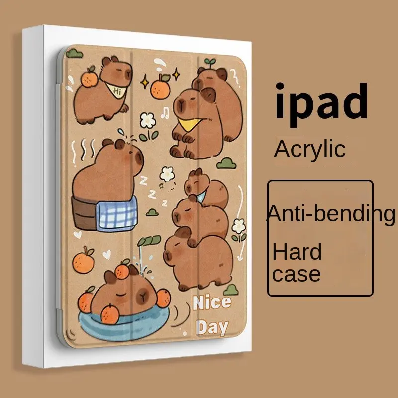 Bao Da Card Bara Mini 6, Thiết Kế Acrylic Gấp Ba, Tương Thích Với iPad Air 5, Ốp Bảo Vệ iPad Air 5 Cao Cấp 10.9 Inch, Bao Gồm Ngăn Đựng Bút, Tương Thích Với iPad Air 5, Chất Liệu Da Card, Bao Gồm Ngăn Đựng Bút Phụ Kiện 3