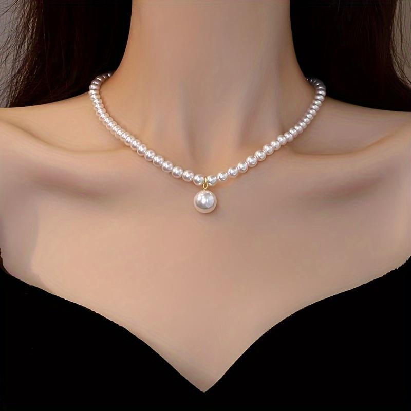 Vòng Cổ Ngọc Trai Nước Ngọt, Phong Cách Cổ Điển Sang Trọng Không Mạ, Phụ Kiện Hàng Ngày Thanh Lịch Và Sành Điệu, Món Quà Hoàn Hảo Cho Ngày Của Mẹ, Thời Trang Tuyệt Vời Cho Các Bữa Tiệc Và Những Dịp Đặc Biệt day  chuyen ngoc 2