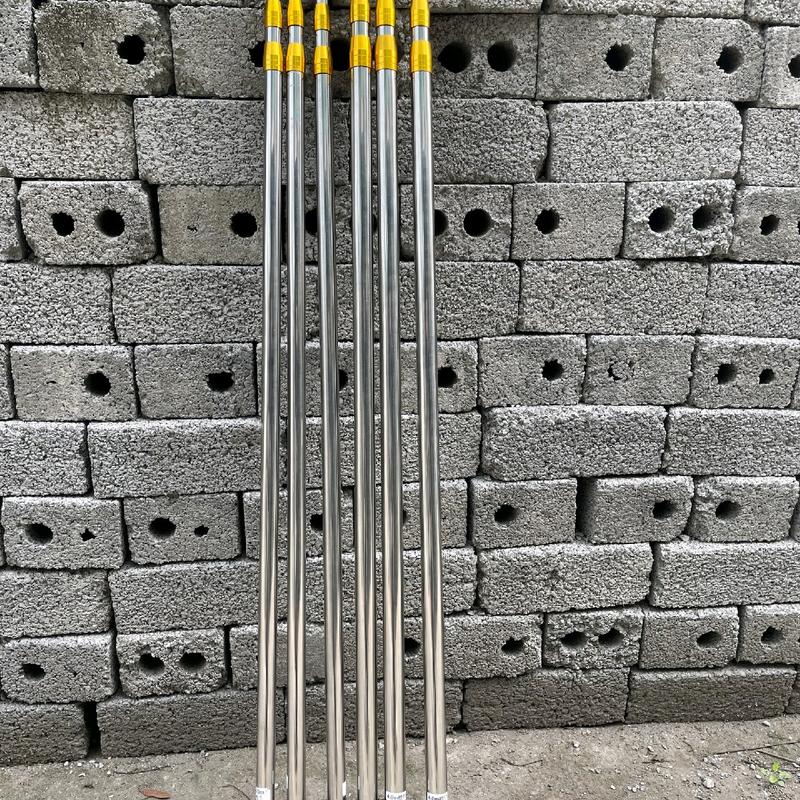  cán vợt cá,cán vợt inox 1m9-5m siêu chắc khỏe có tay cầm bằng cao su Fishing Câu Cá Đi Câu Bắt Cá 