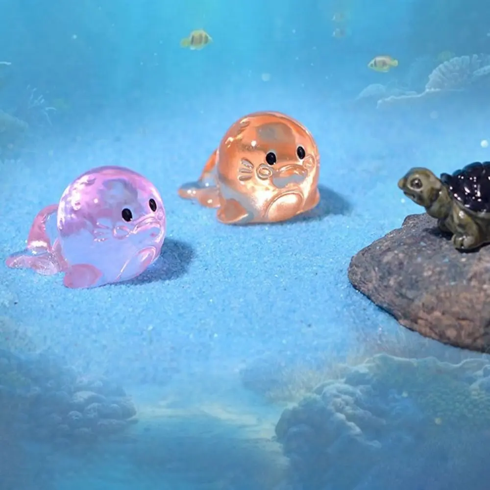 Đồ Trang Trí Sư Tử Biển, Thủ Công Bằng Resin Vui Nhộn Cảnh Quan Siêu Nhỏ 3D, Kích Thước Nhỏ, Mô Hình Động Vật Biển Hoạt Hình, Thích Hợp Cho Vườn