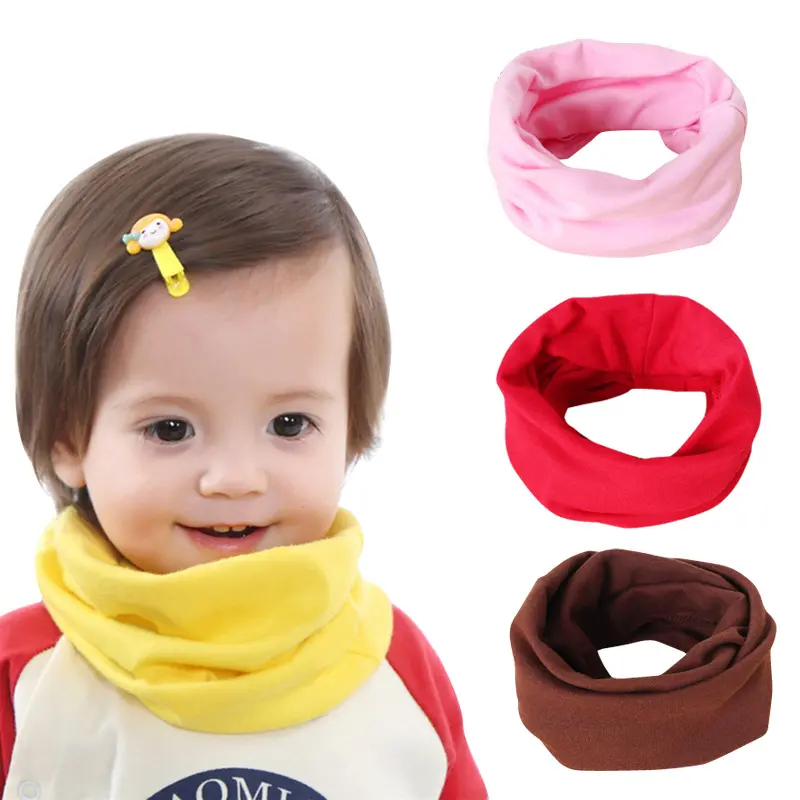 Cotton Baby Pullover Bibs Autumn And Winter Collar Neckerchief Children Scarves Kids O Ring Neck Scarf Gaiter For Bbay Kids