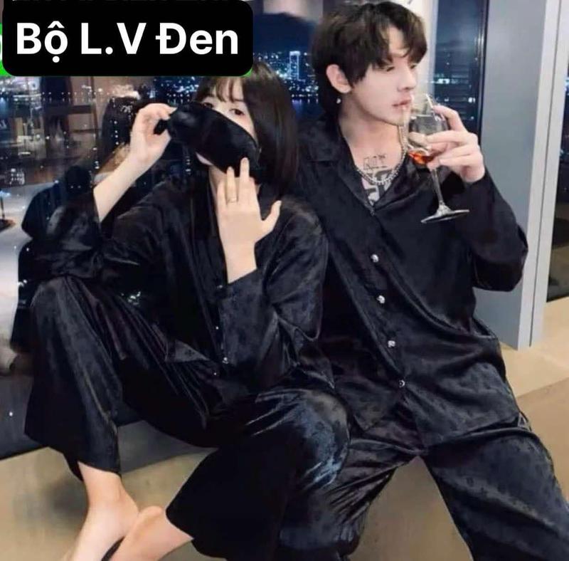 Bộ Đồ Ô Vuông Tay Dài Quần Dài Lụa Xước Quảng Châu Mềm Mát Mịn - Áo 2 5