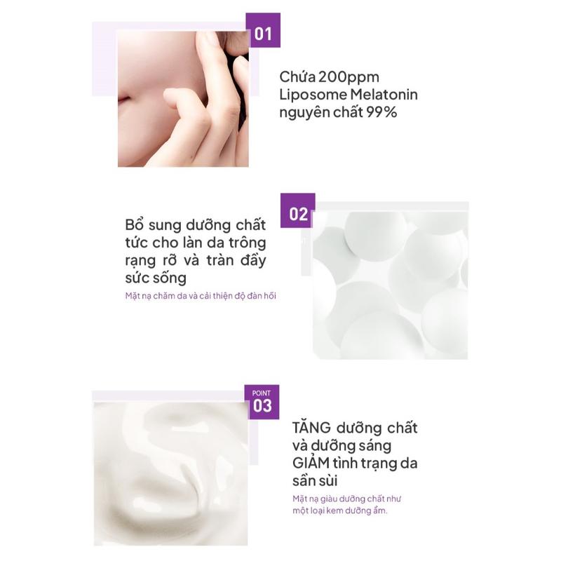 Mặt Nạ Dưỡng Da Maxclinic Time Return Melatonin Cream Mask Sheets 1 Miếng 3