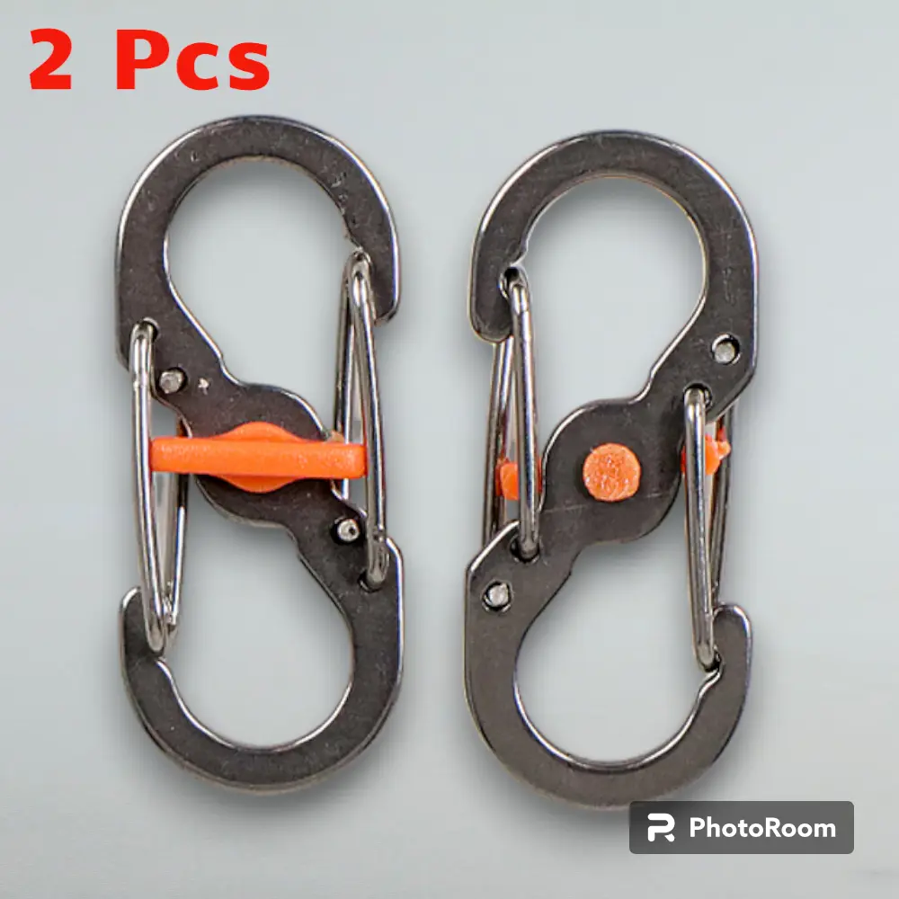 S-Biner Carabiner Pengait Metal Spring Hook - Gantungan Kunci dengan Kunci 8 Berbentuk S Keychain
