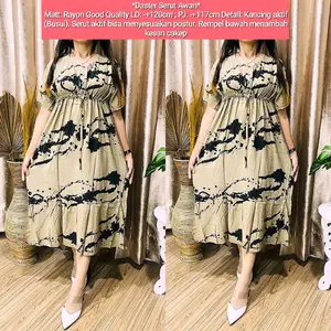 Daster Serut Motif Awan