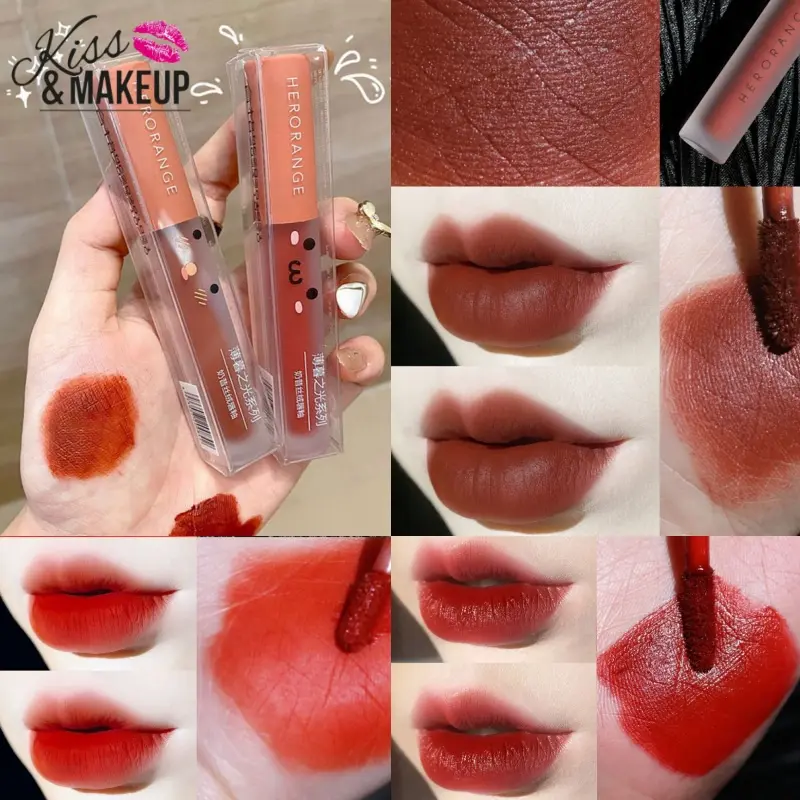 Son kem lì Herorange Vỏ đám mây trong suốt A148 Nữ Women Cosmetic