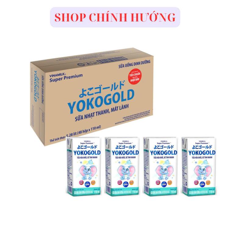  Thùng 48 Hộp 110ml - Vinamilk Sữa Công Thức Pha Sẵn Yoko Gold DInh Dưỡng Tối Ưu Đề Kháng 