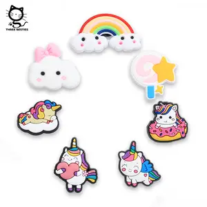 ThreeBesties Aksesoris Sepatu Hiasan Sandal Lucu Motif Bulan XH018 Ukuran 2,5-3 Cm Dekorasi Sandal Jibbitz Charms Shoe Buckle Hole Bahan PVS Warna Seperti Gambar New Style