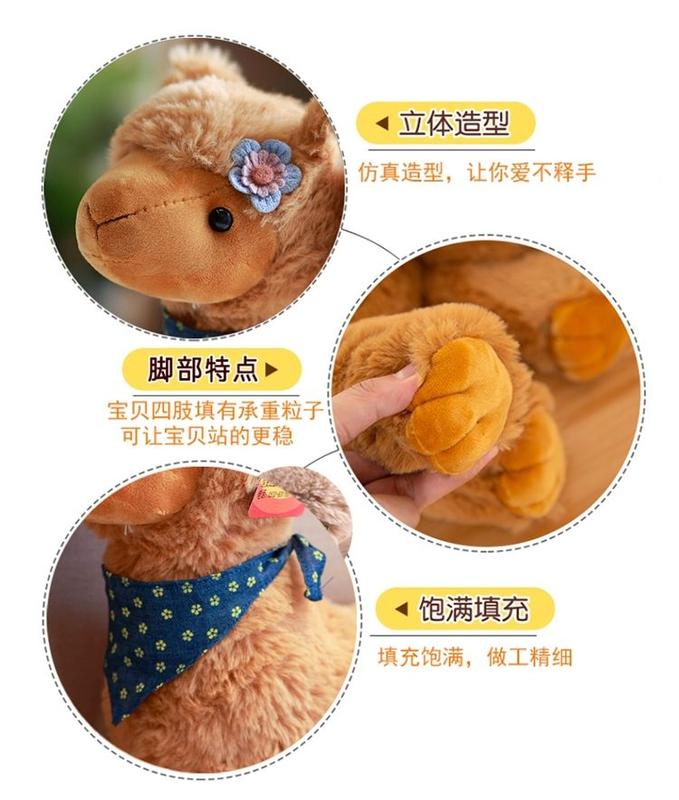 Product Introduction of Alpaca Doll Cute Lamb Plush Toy Doll Girl Confort Doll for Sleeping Children's Gift Birthday Gift Holiday Gift 16