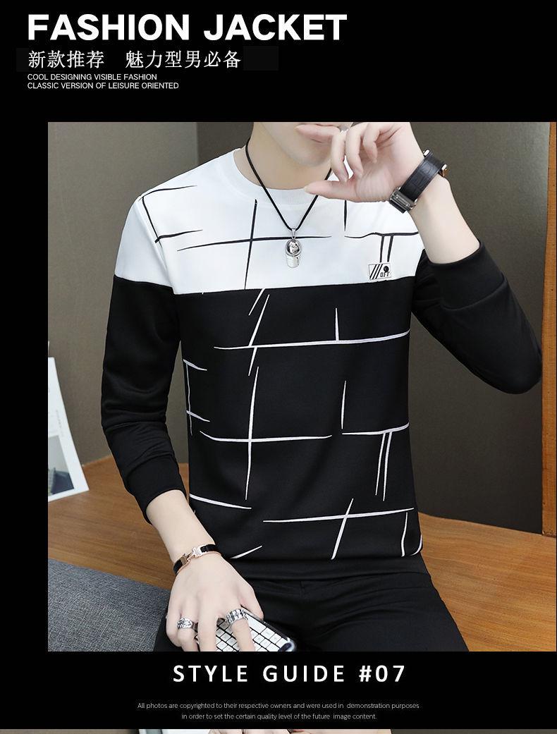 Product Introduction of Áo Thun Dài Tay, Dành Cho Nam Giới, Bộ Sưu Tập Mùa Xuân Và Mùa Thu 2024, Hàng Mới Về, Áo Len Cổ Tròn, Dáng Ôm, In Hình Hợp Xu hướng, Áo Lớp Nền Quần Áo, Thích Hợp Cho Quần Áo Mùa Thu, T 8