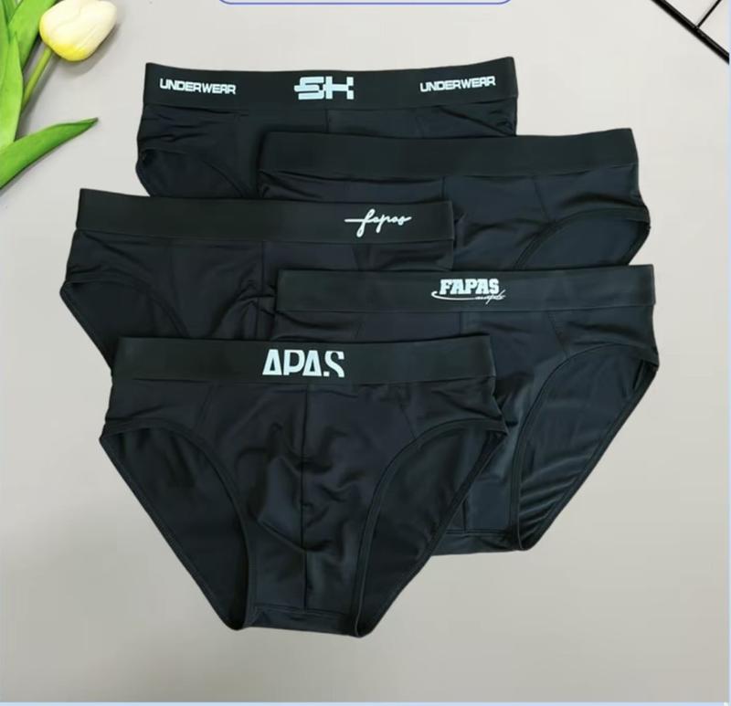 Combo 5 quần sịp chéo full đen mix cạp khác nhau, quần xì boxer nam thun lạnh co giãn 4 chiều thoáng mát kháng khuẩn Quần Boxer (che tên sản phẩm)   Menswear Tre