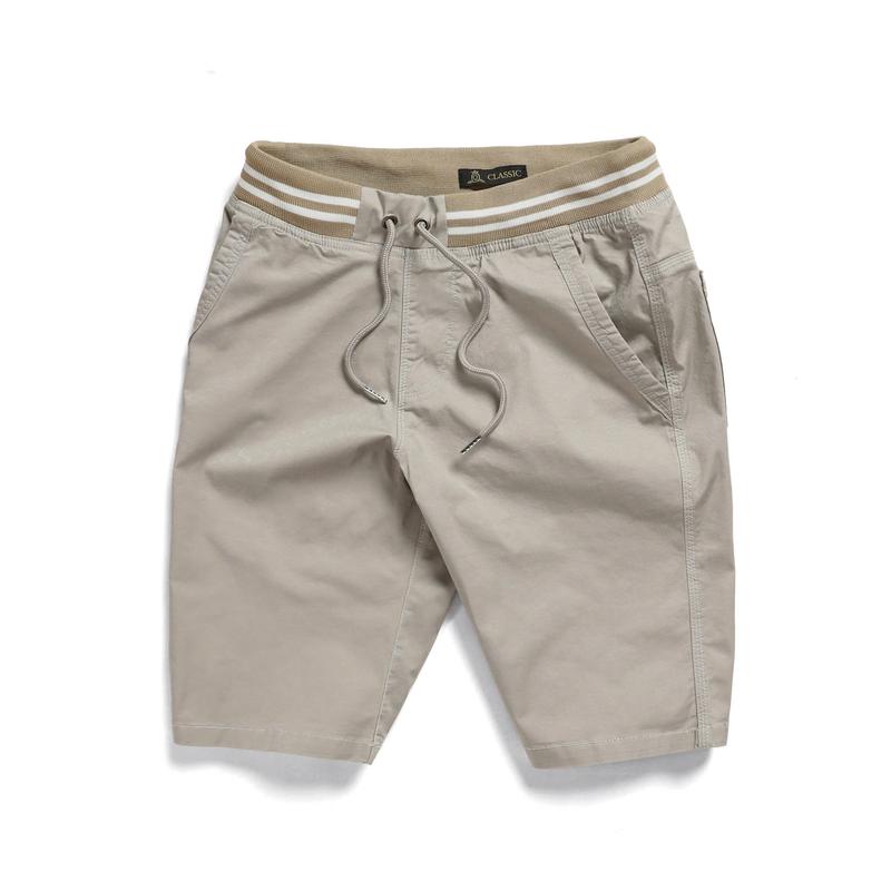 Quần short nam lưng thun dây rút vải đẹp bền màu phong cách trẻ trung năng động Menswear Kem Tre Kaki ( SLT14 )