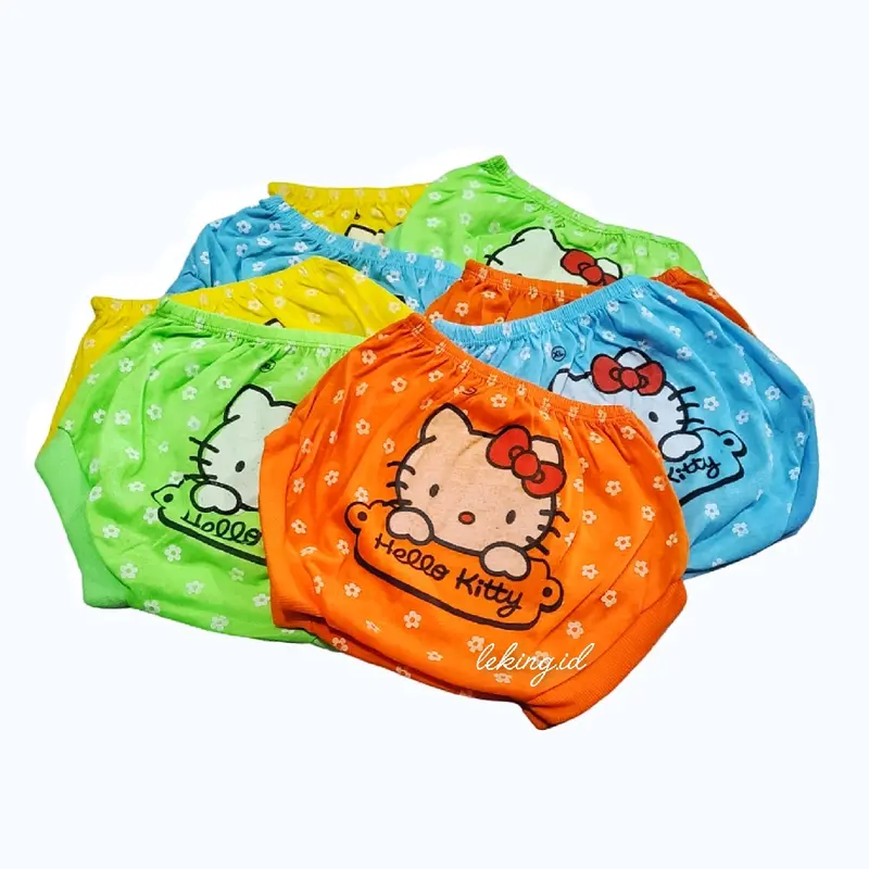 Grosir 12 PCS ( 1 Lusin ) Celana Dalam Anak Perempuan Fenlis Hello Kitty Stabilo 1