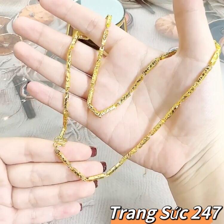 Dây Chuyền Ống Trúc 1 Lượng Màu 18 Trang Sức, xài đời đời ko đen 4