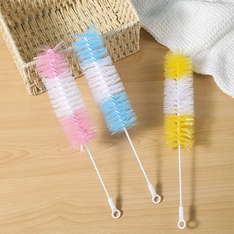 Long Handle Cup Brush Cup Brush No Dead Angle Clean Water Cup Brush Cup Brush Soft Lint-Free Household Long Insulation Cup Decontamination Cleaning Brush