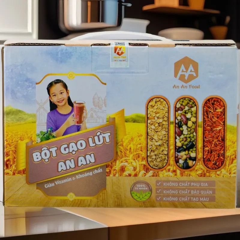 bột gạo lứt ,Yến mạch ,ngũ cốc (400g)/16  gói Tự nhiên Lượng đường thấp Hữu cơ Food 2