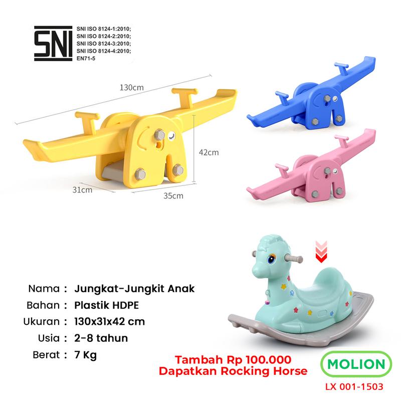 Jungkat Jungkit Anak Seesaw Perosotan Mainan Jungkat-Jungkit  Toys Kuda Kudaan Prosotan 001-M1505 Pesawat Plastik 2