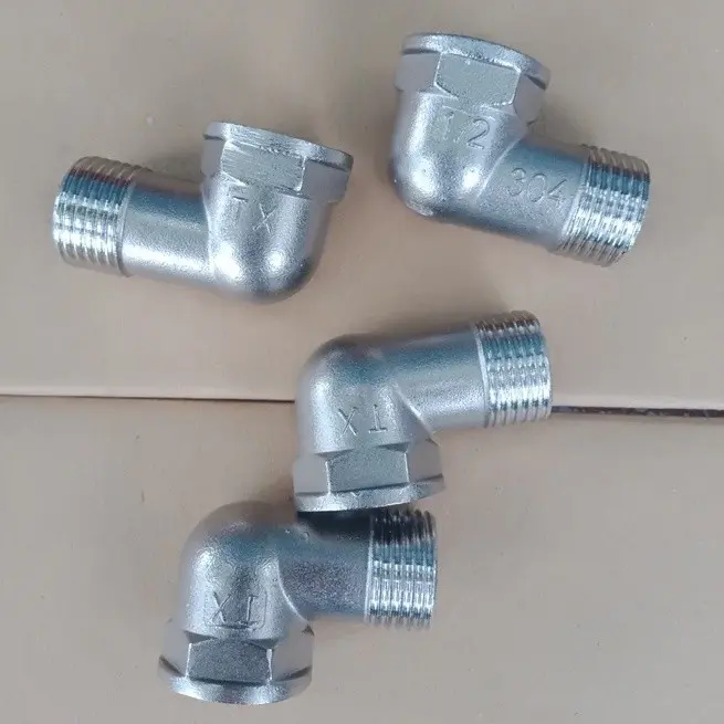 Cút ren góc vuông Inox 304 , 1 đầu ren trong 21 , 1 đầu ren ngoài 21, Co điếu Inox 3