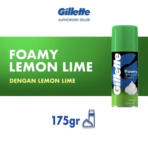 GILLETTE SHAVING FOAM KRIM ALAT CUKUR LEMON LIME 175G SHAVING CREAM