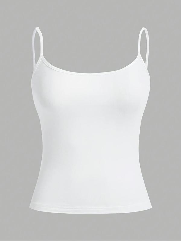 Women's Solid Color  Cami  Top, Casual Sleeveless Top for Daily Wear, Ladies Clothes for All Seasons 3