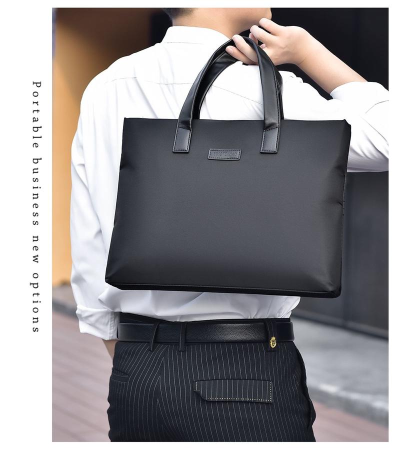 Product Introduction of Men's Simplicity Fashion Oxford Cloth Handbag A4 File Data Packet Daily Office Travel Portable Meeting Men's Bag 13