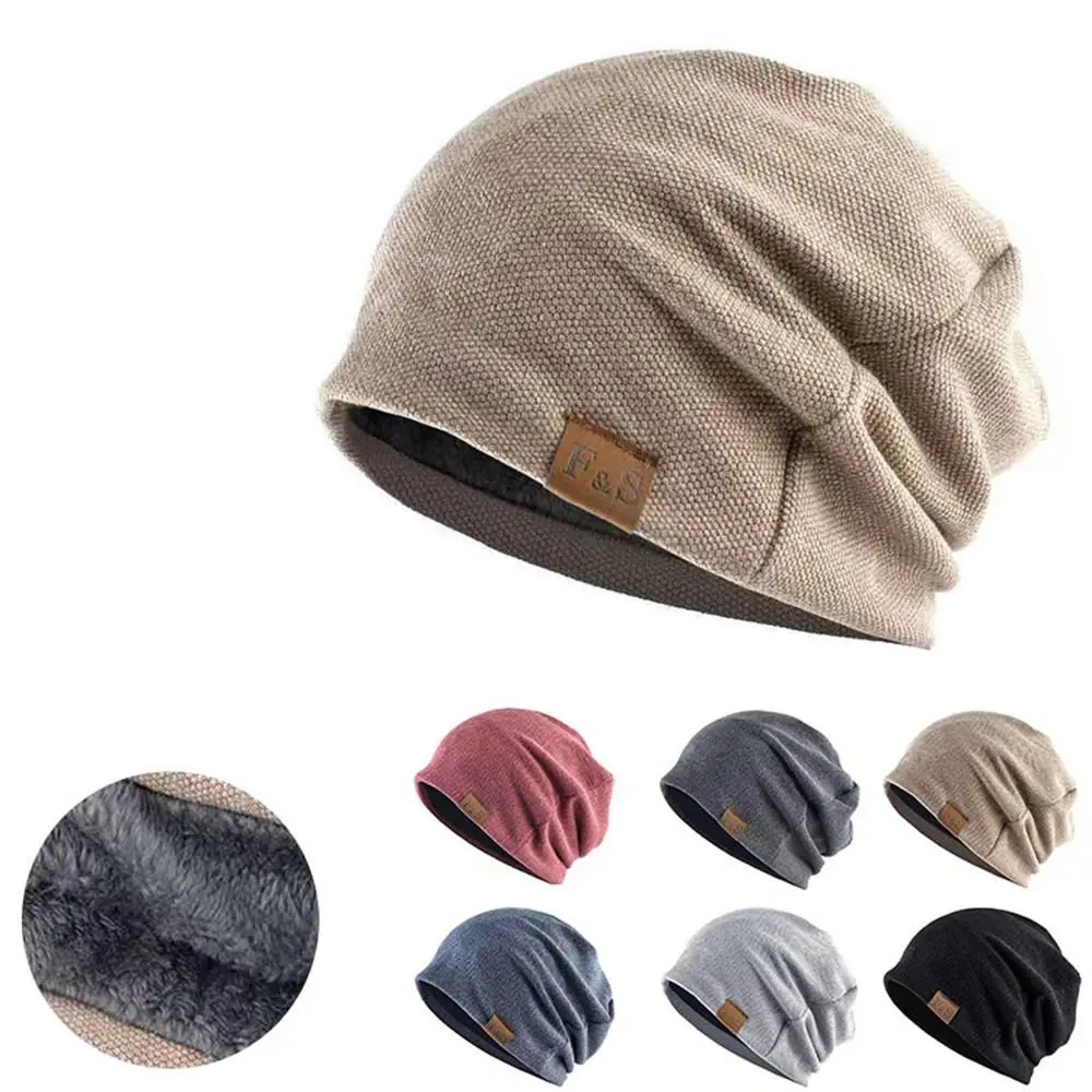 Topi Berkait, Uniseks, Warna Pepejal, Fesyen Musim Sejuk dan Musim Luruh, Kasual, Dilapisi Bulu, Hangat, Sesuai untuk Aktiviti Luar, Topi Musim Sejuk, Untuk Wanita dan Lelaki