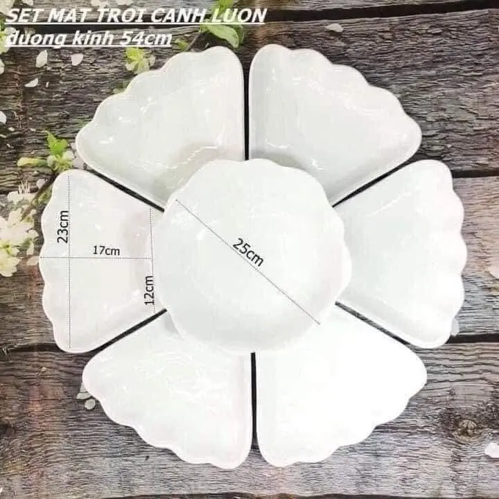 ￼BỘ BÁT ĐĨA HOA MẶT TRỜI NHỰA Có 7 CHI TIẾT THƯƠNG HIỆU NHỰA VIỆT NHẬT CAO CẤP 4