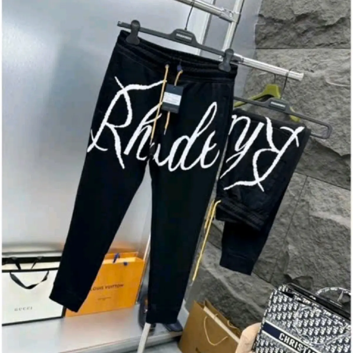 quần jogger nam nữ chữ RHDE  chất umi dày đẹp