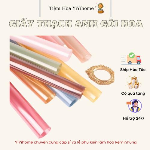 Giấy Thạch Anh Bóng Kính Trong Suốt Gói Hoa Gói Quà DIY Handmade YiYihome