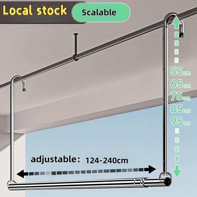 Balcony Drying Lift Hanging Stainless Steel Drying Rack Without ...