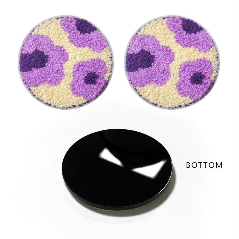 Flower Design Dirt-proof Car Coaster, Non-slip Heat Insulation Car Cup Mat, Car Interior Insulated Decoration Accessories 4