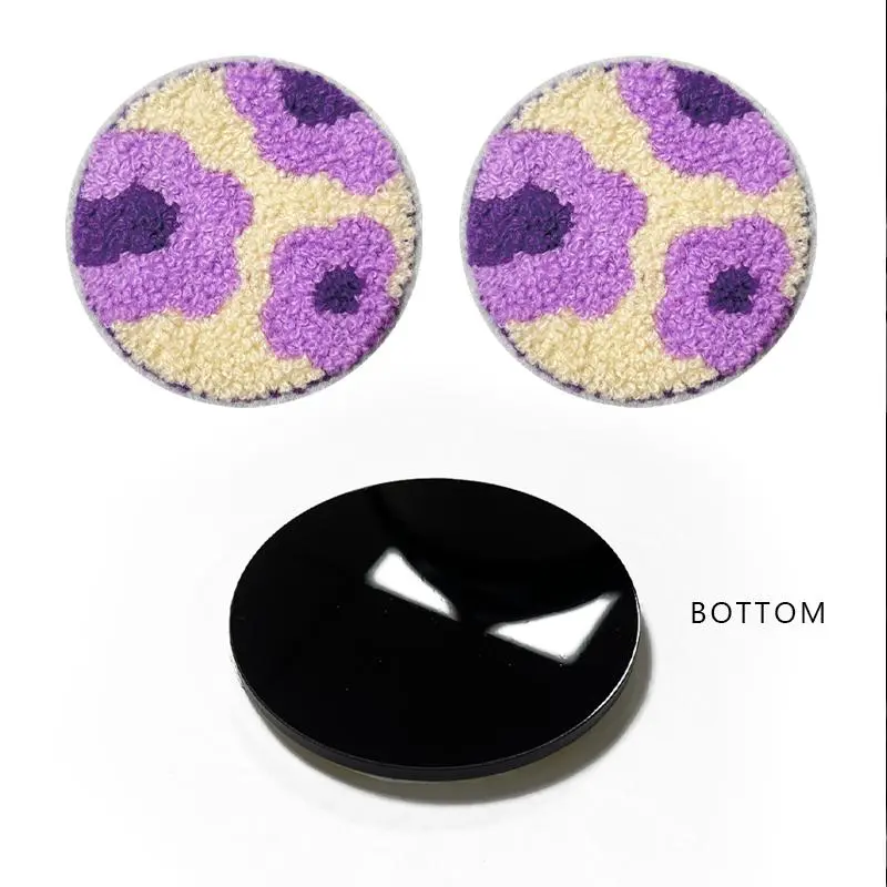 Flower Design Dirt-proof Car Coaster, Non-slip Heat Insulation Car Cup Mat, Car Interior Insulated Decoration Accessories 4