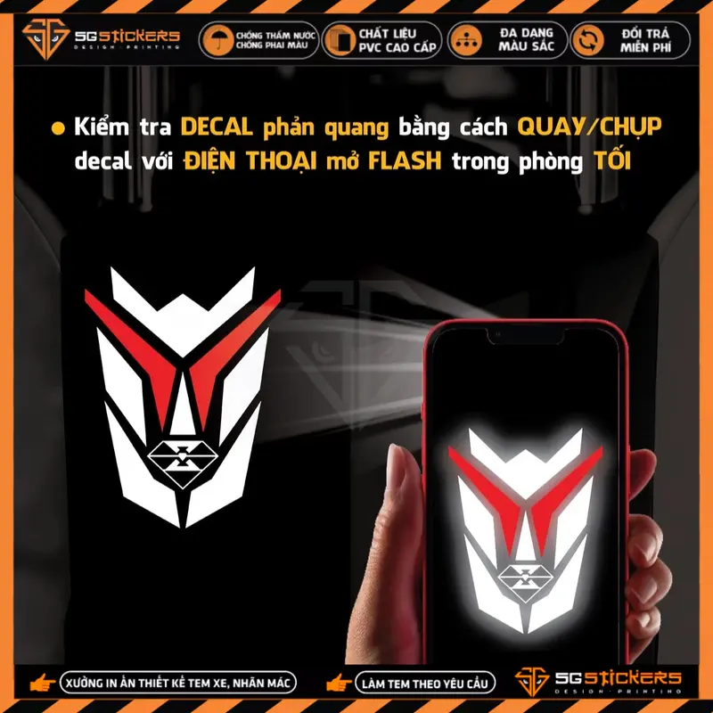 Tem Mỏ Dè Dán Chắn Bùn, Dán Mõm Xe Máy Xe Điện | MD06 | Decal Phản Quang Cao Cấp Chống Nước, Bền Màu 4