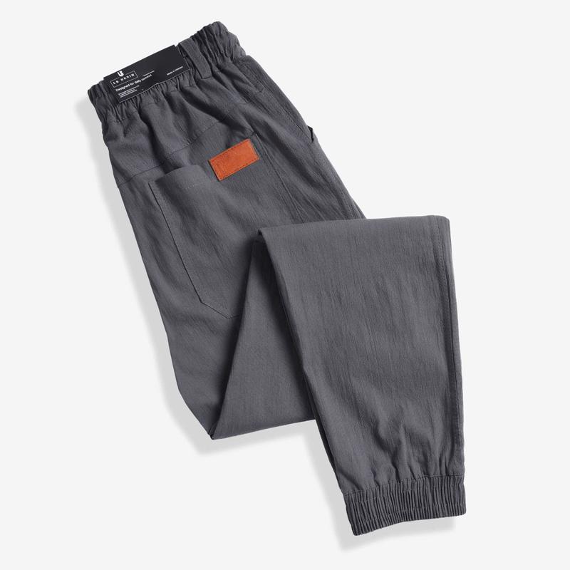 Quần Nam - Quần Jogger Linen Cao Cấp gắn mác da sang trọng 3