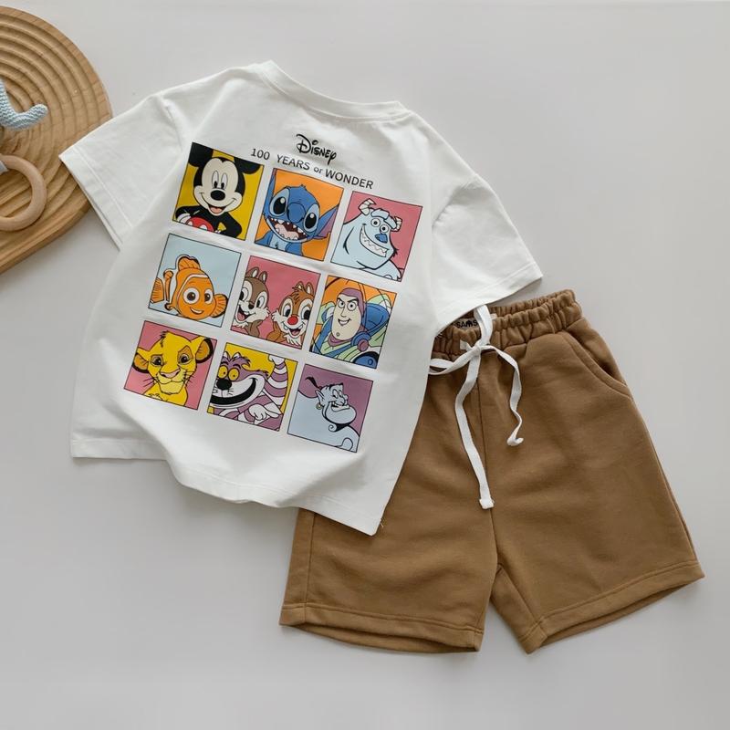 Samsoo bộ mickey trắng quần nâu