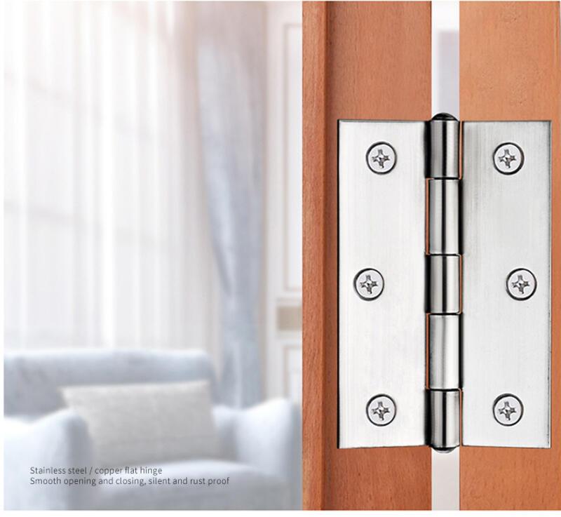 Product Introduction of 201 stainless steel small hinge thickened by 1 inch, 1.5 inches, ordinary 2 inches, 4 inches, flat opening hinge, white hinge door 9