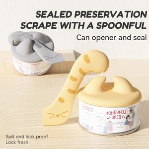 Penutup Tin Kucing Haiwan Peliharaan, Sudu Penutup Boleh, Pembuka Tin Cakar Kucing Anjing, Sudu Senduk, Penutup Silikon Penyimpan Segar