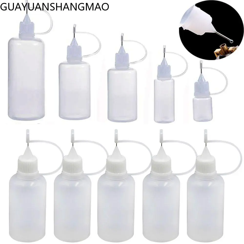GUAYUANSHANGMAO Portable Travel Transparent Needle Tip Refillable Bottle Empty Dropper Bottles Squeeze bottle