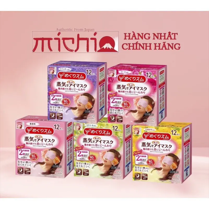 [ 1 miếng] Mặt nạ thư giãn mắt Kao Megrhythm Steam Eye Mask Nhật Bản