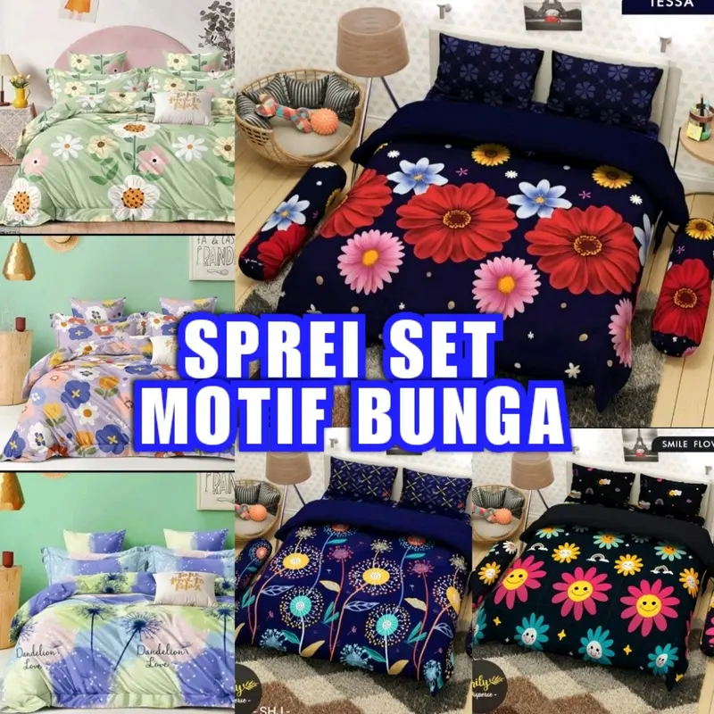 PROMO SPREI ESTETIK TANPA BEDCOVER BEST SELLER UKURAN 120x200 160x200 180x200 0