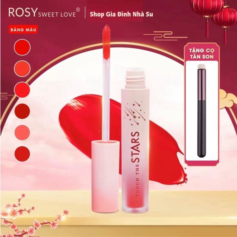 [ MUA 1 TẶNG 1 CỌ TÁN SON] Son kem VELVET TINT ROSY siêu lì giữ màu 6-8H,không chì, mềm môi , an toàn cho mẹ bầu Nữ Trang Điểm Mỹ Phẩm Son Môi Cosmetic Women Lip Tint