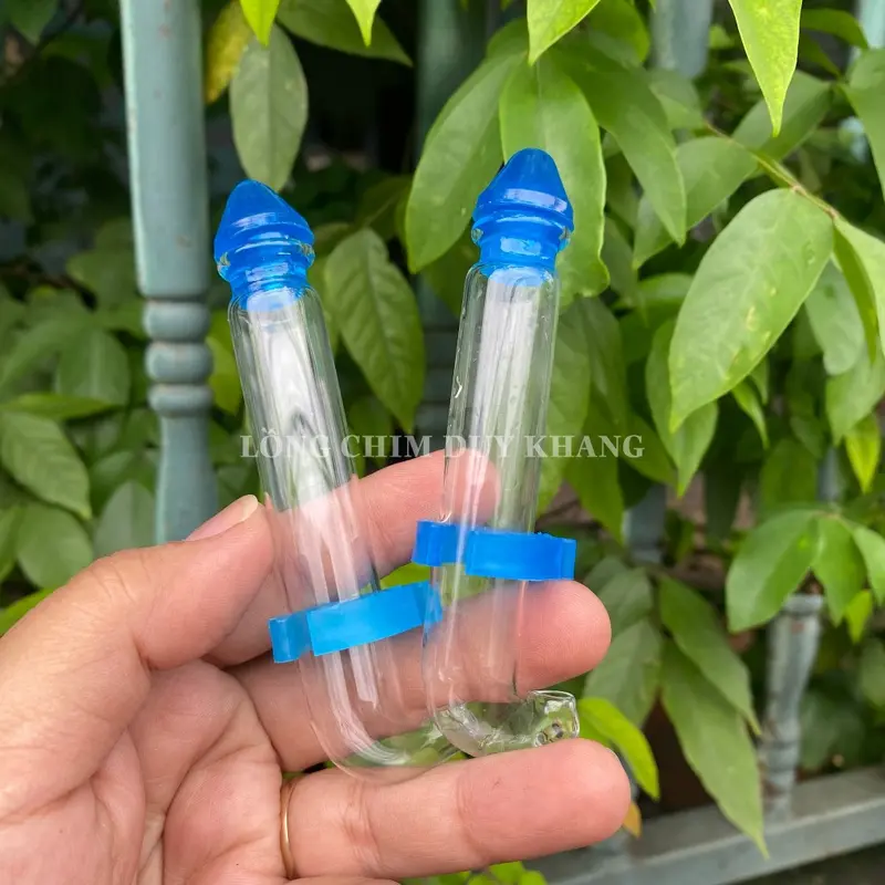 Ống hút nước thuỷ tinh dành cho lồng chim hút mật, kích thước 11cm - phụ kiện lồng chim Duy Khang 1